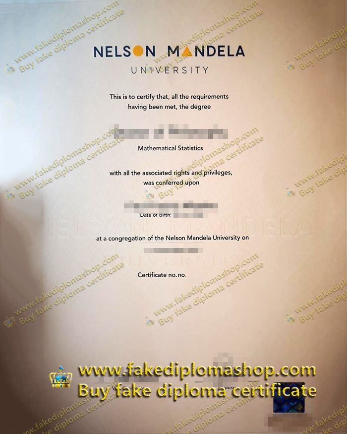 Nelson Mandela University degree, NMMU diploma