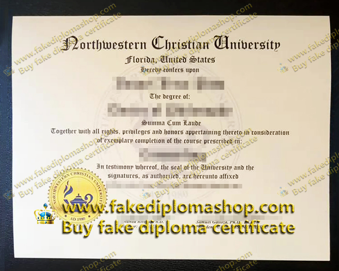 Northwestern Christian University diploma, NCU diploma