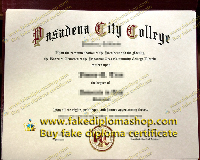 Pasadena City College diploma, PCC diploma