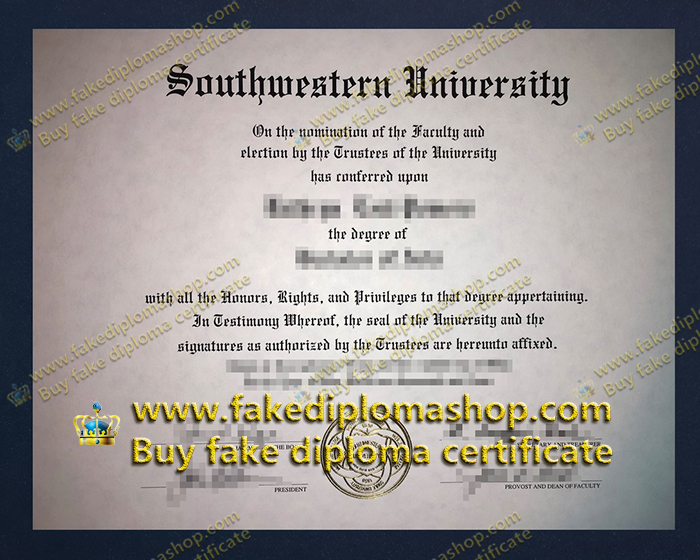 Southwestern University diploma