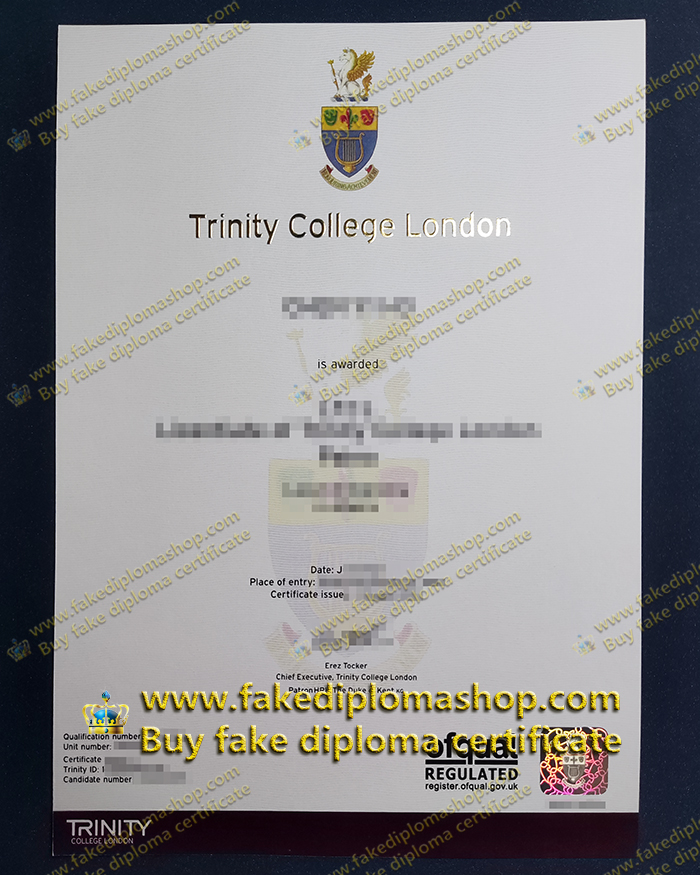 Latest version TCL diploma, Trinity College London diploma