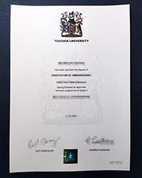 Buy a Premium Teesside University diploma of Bachelor with a real hologram