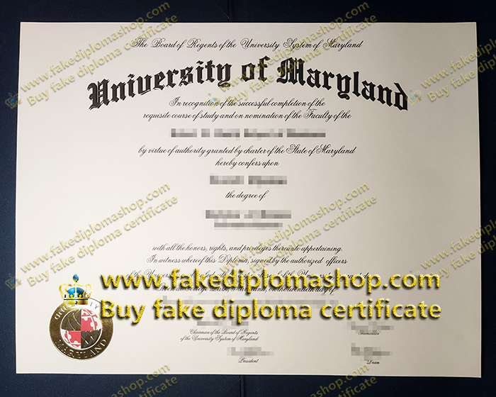 University of Maryland-College Park diploma, UMD diploma of Bachelor