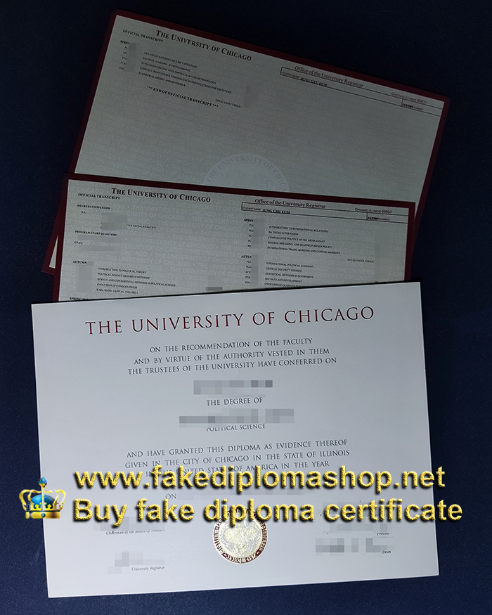 University of Chicago diploma and transcript