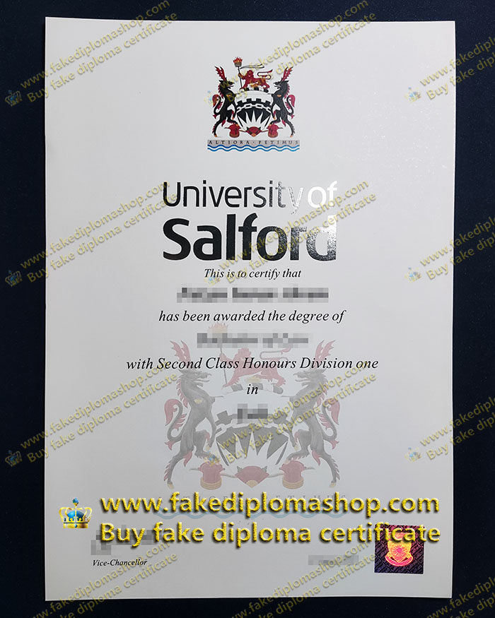 Latest edition University of Salford diploma