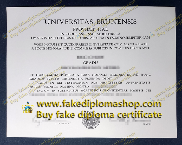 Brown University diploma