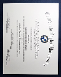 Buy a fake CBU diploma with a real raised seal, California Baptist University fake diploma