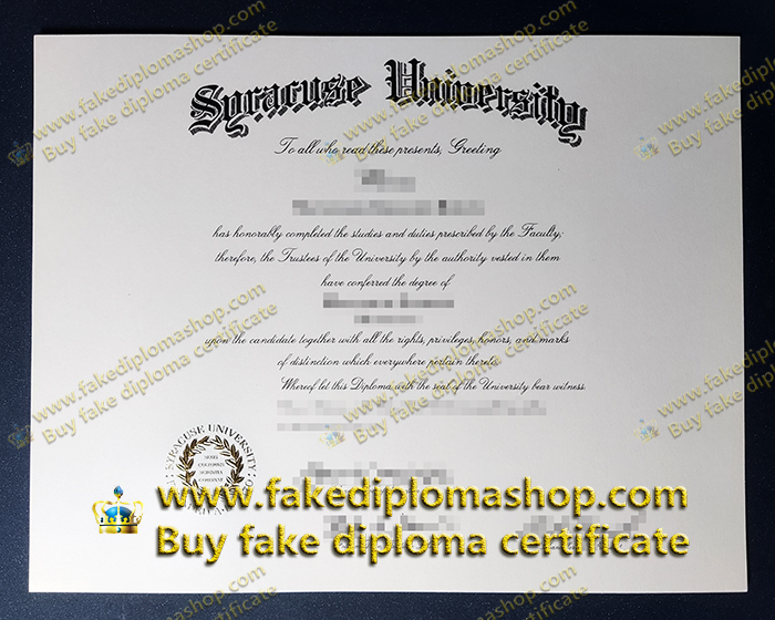 Syracuse University diploma, Su degree of Master