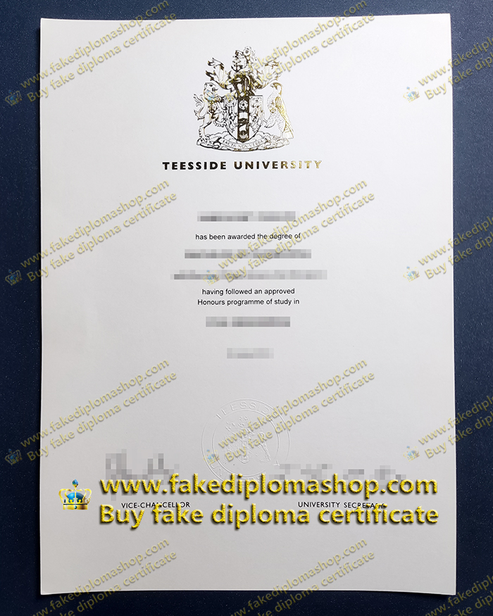 Teesside University fake degree, TU diploma