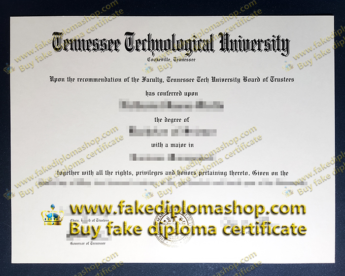 Tennessee Tech degree, Tennessee Technological University degree