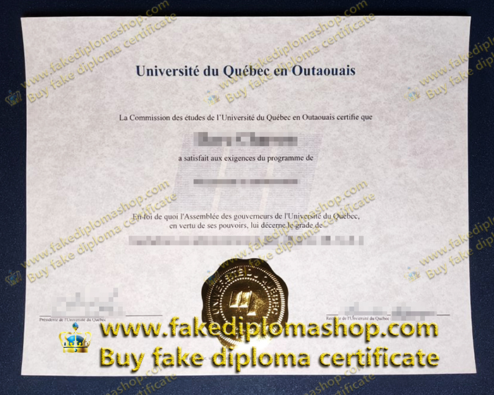 UQO fake diploma, Université du Québec en Outaouais diploma