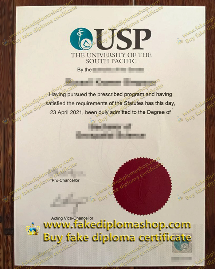 University of the South Pacific diploma, USP diploma