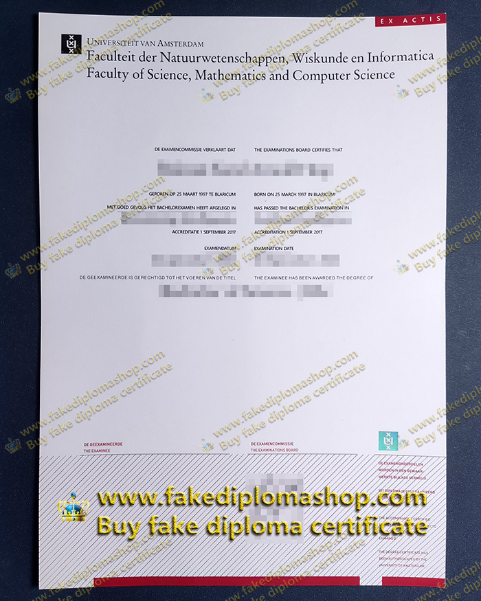 University of Amsterdam fake degree, UvA diploma