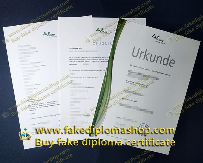 AKAD University transcript, AKAD University diploma