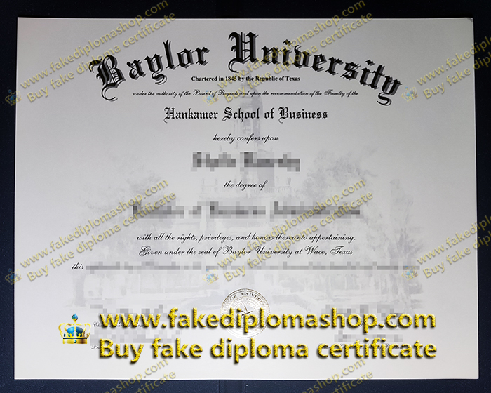 Baylor University diploma