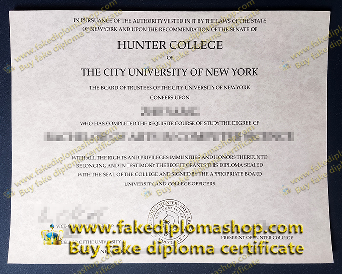 Hunter College fake degree