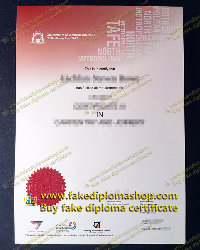 North Metropolitan TAFE certificate