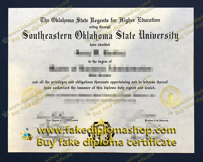 SOSU diploma, Southeastern Oklahoma State University diploma