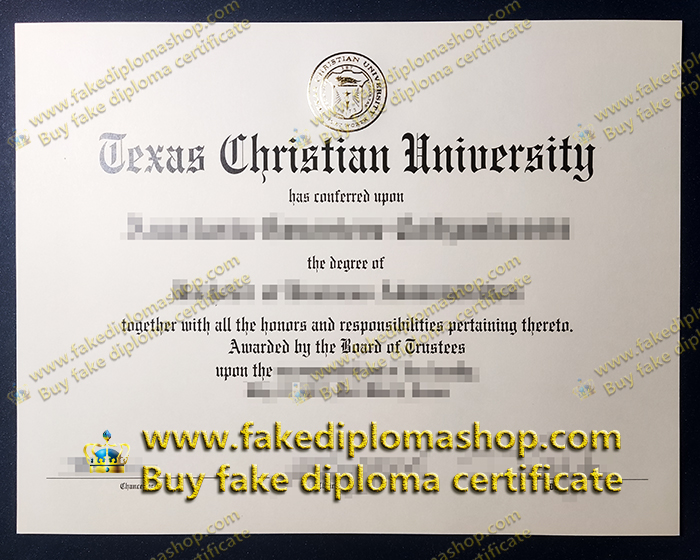 Texas Christian University diploma, TCU diploma