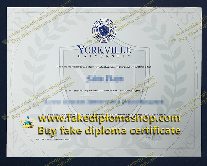 Yorkville University diploma