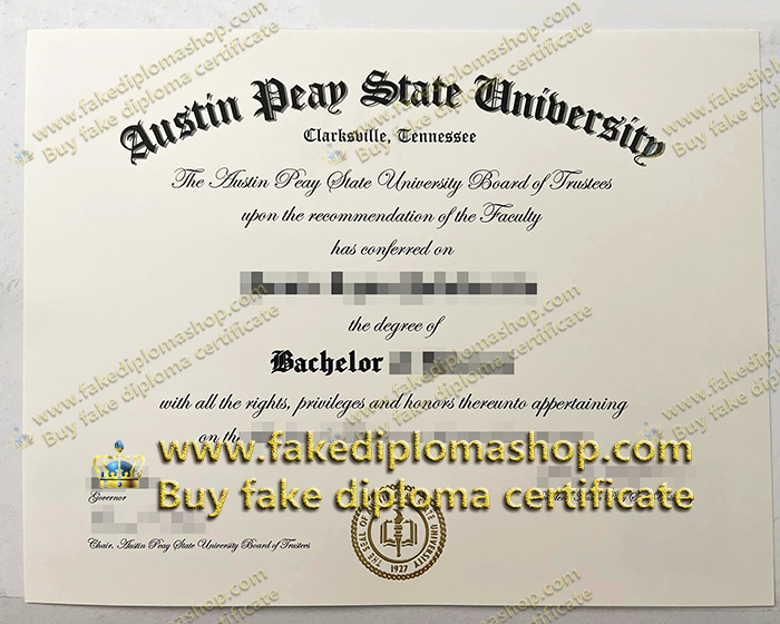 Austin Peay State University diploma