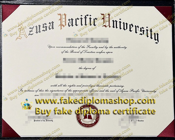 Azusa Pacific University diploma