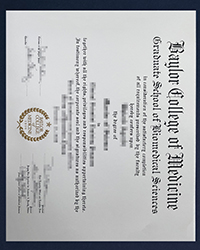 BCM fake diploma for sale, buy fake Baylor College of Medicine degree