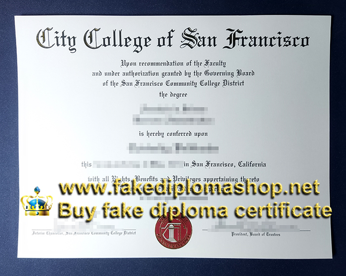 CCSF diploma, City College of San Francisco diploma