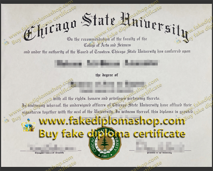 Chicago State University diploma, CSU diploma