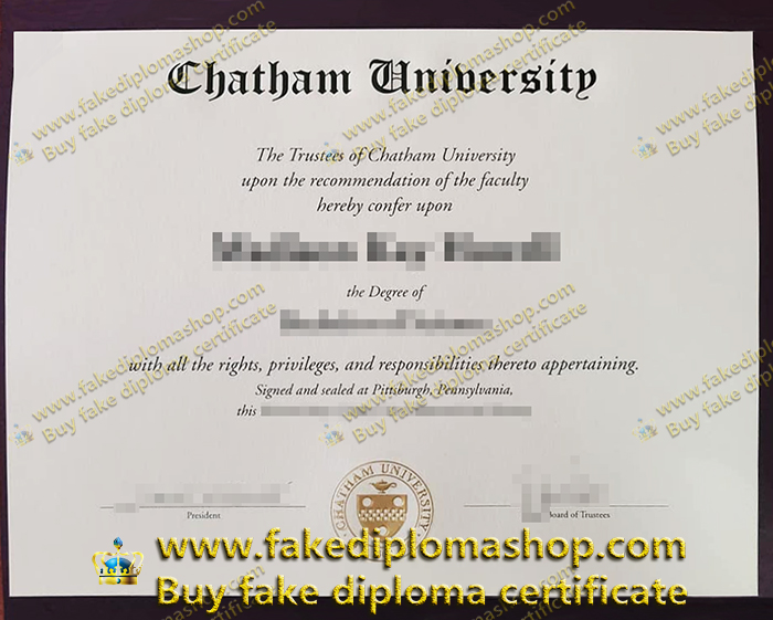 Chatham University diploma