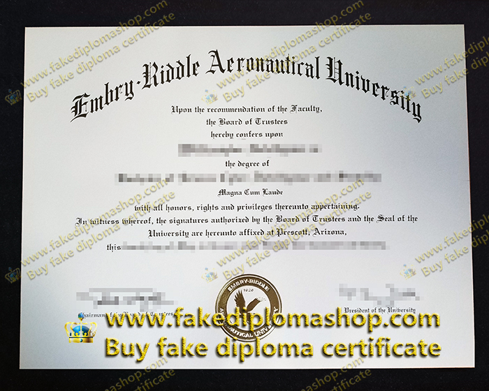 ERAU fake diploma, Embry Riddle Aeronautical University diploma