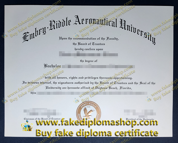 Embry–Riddle Aeronautical University diploma of Bachelor, ERAU fake degree