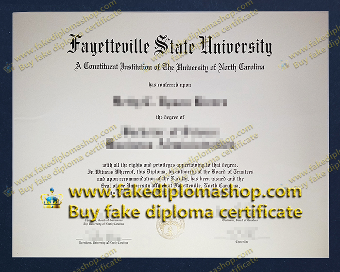 Fayetteville State University diploma, FSU fake degree