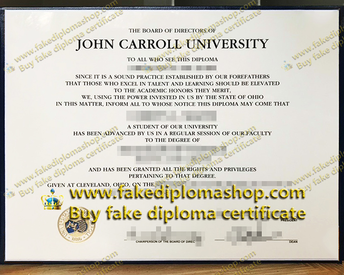 John Carroll University diploma