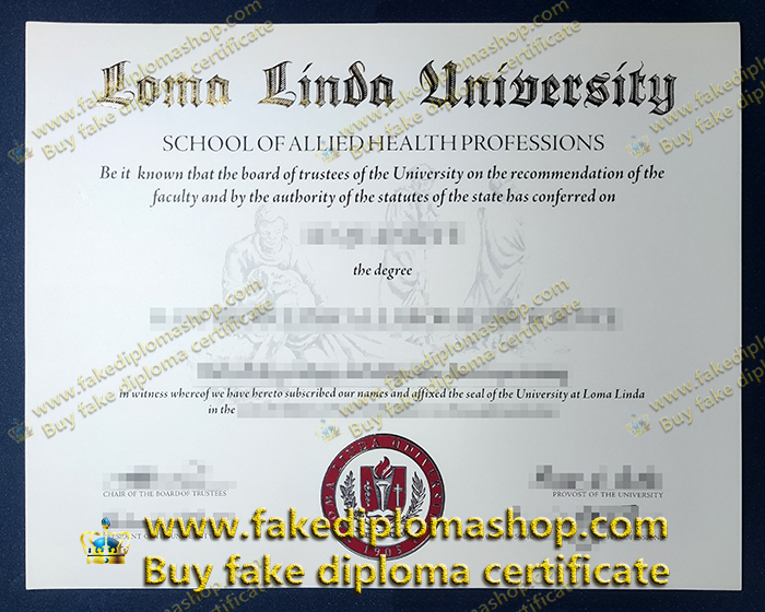  Loma Linda University diploma, LLU diploma