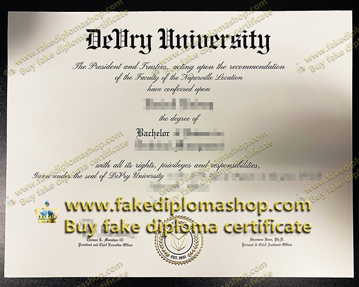 Latest DeVry University diploma, DeVry University Bachelor degree