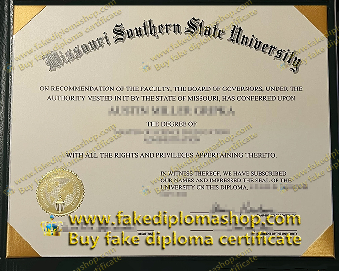 MSSU fake degree, Missouri Southern State University diploma