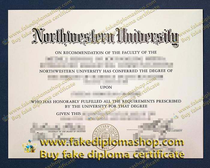 Northwestern University diploma