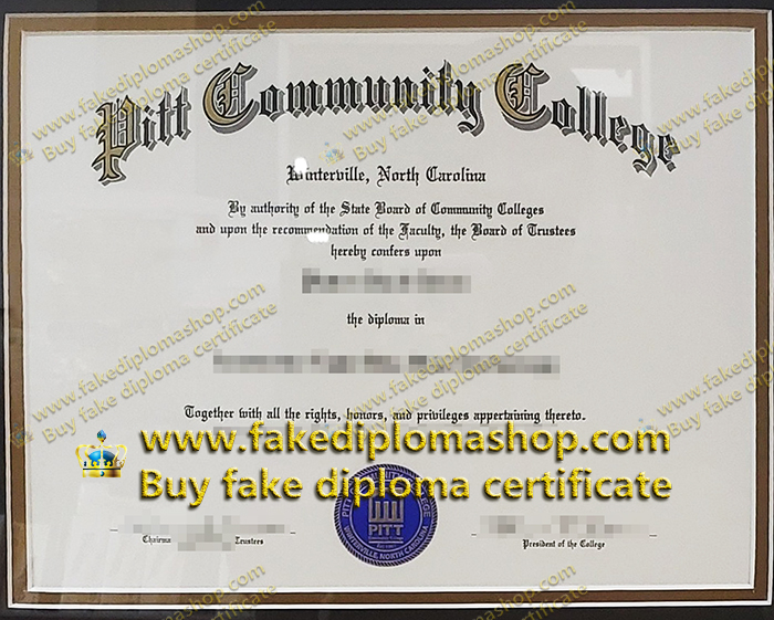 Pitt Community College diploma, PCC degree