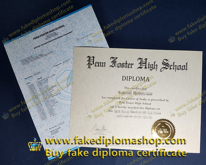 Penn Foster High School diploma and transcript