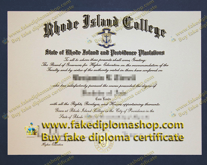 Rhode Island College diploma, RIC diploma