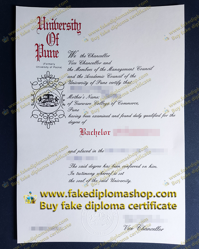 Savitribai Phule Pune University Bachelor degree, fake SPPU diploma