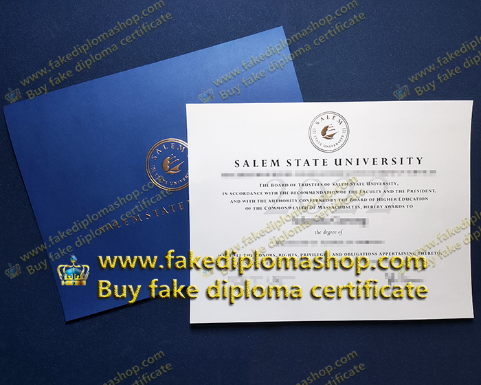 Salem State University diploma cover, SSU degree with cover