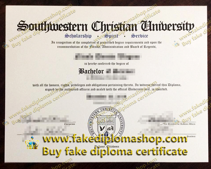 Southwestern Christian University diploma