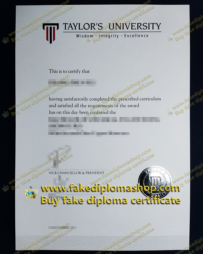 Taylor's University degree