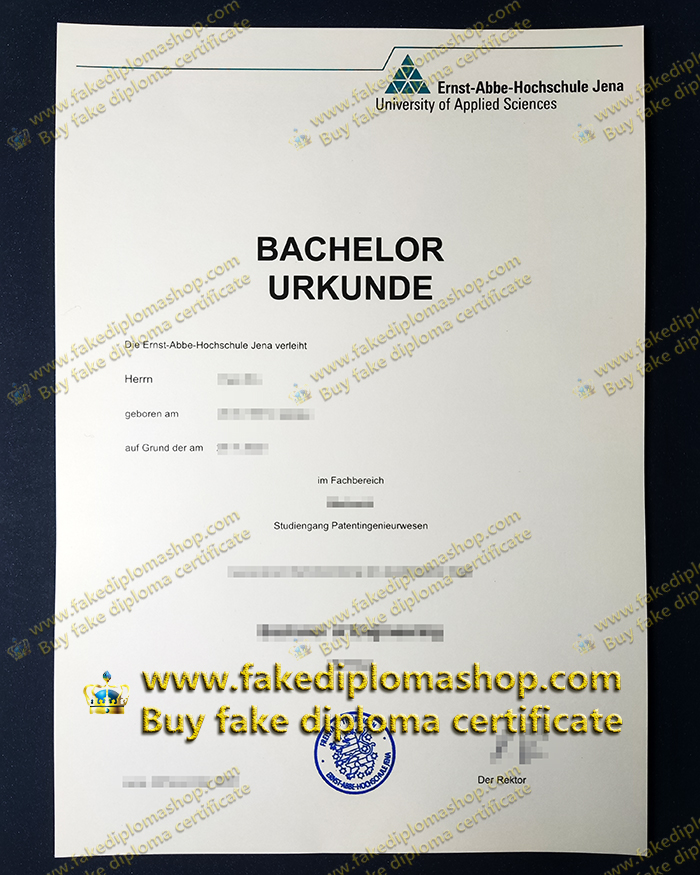 Ernst-Abbe-Hochschule Jena diploma, UAS Jena degree