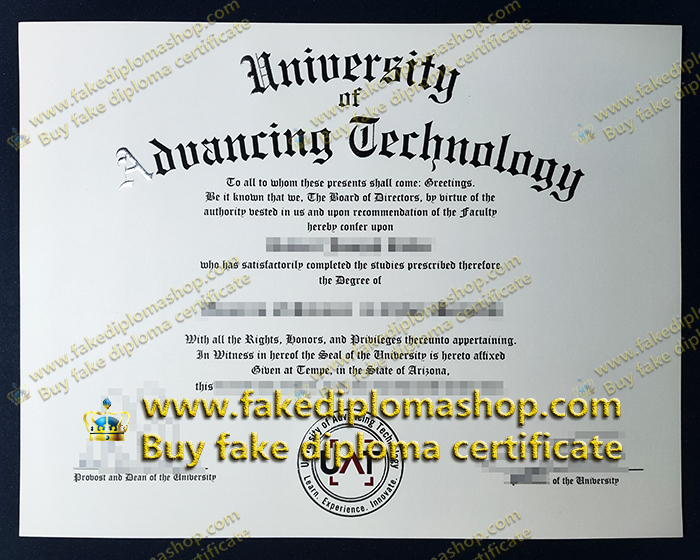 University of Advancing Technology diploma, UAT degree