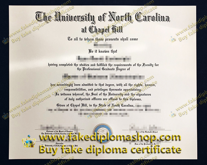 UNC-Chapel Hill diploma, University of North Carolina at Chapel Hill diploma