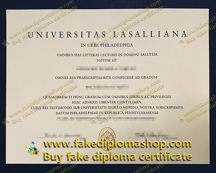 Universitas LaSalliana diploma, La Salle University diploma