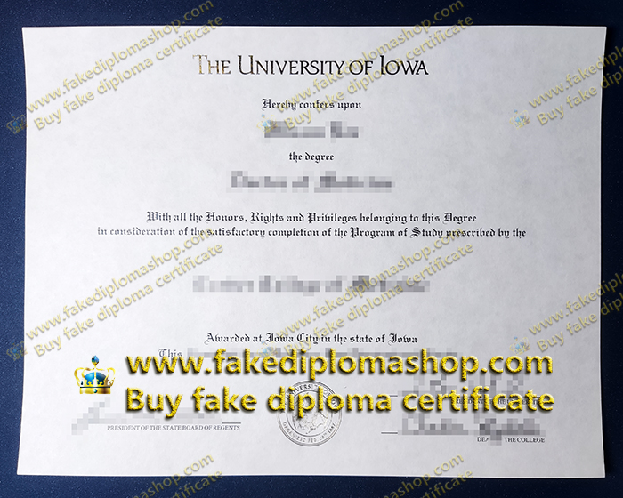 University of Iowa diploma, UI fake degree